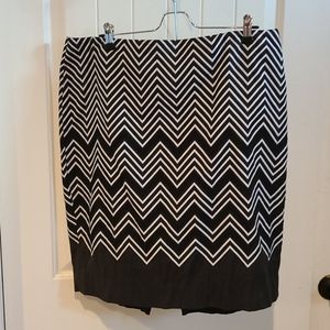 White House Black Market black-and-white skirt
